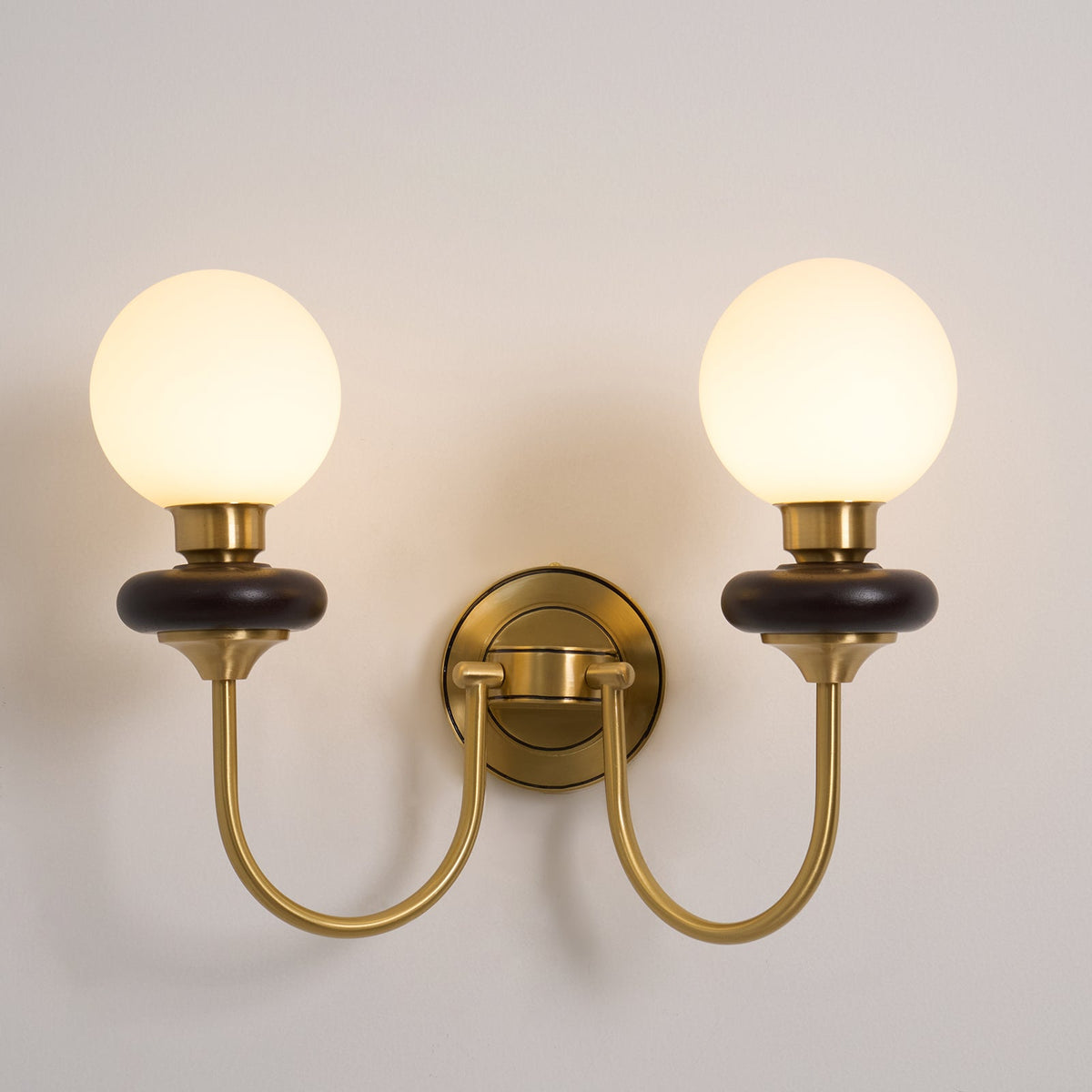 Elvalora aplique de pared Premium nogal vidrio nórdico Art