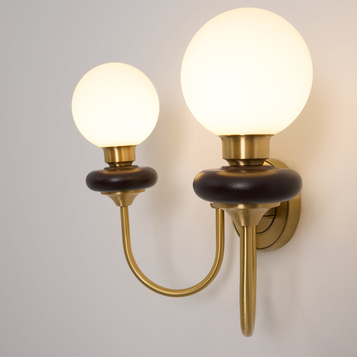 Elvalora aplique de pared Premium nogal vidrio nórdico Art