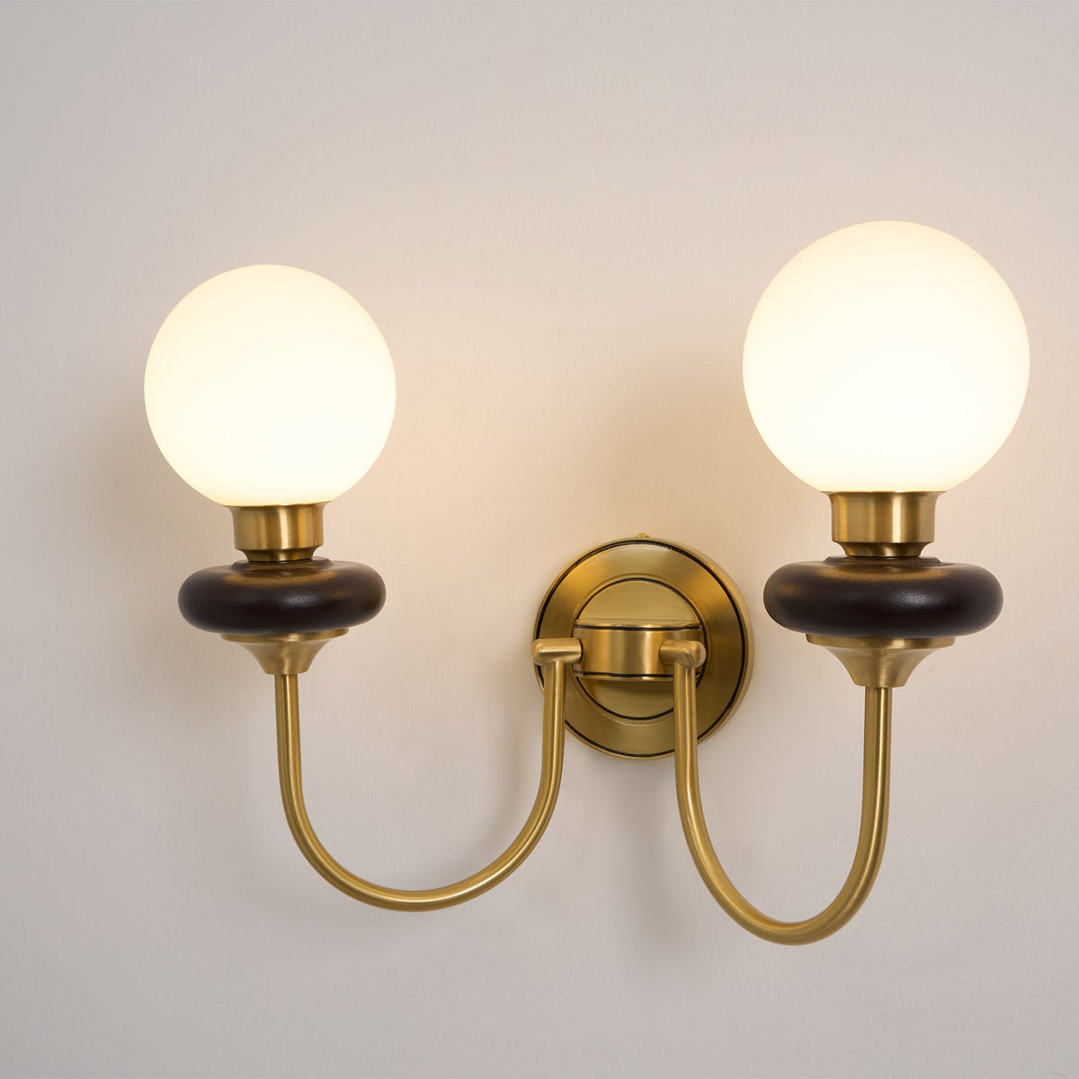 Elvalora aplique de pared Premium nogal vidrio nórdico Art