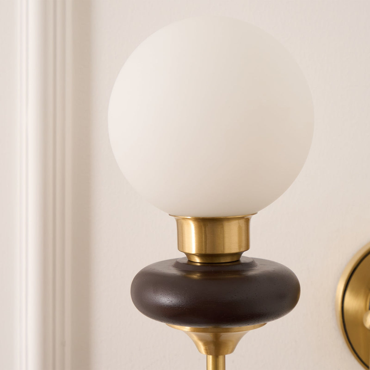 Elvalora aplique de pared Premium nogal vidrio nórdico Art