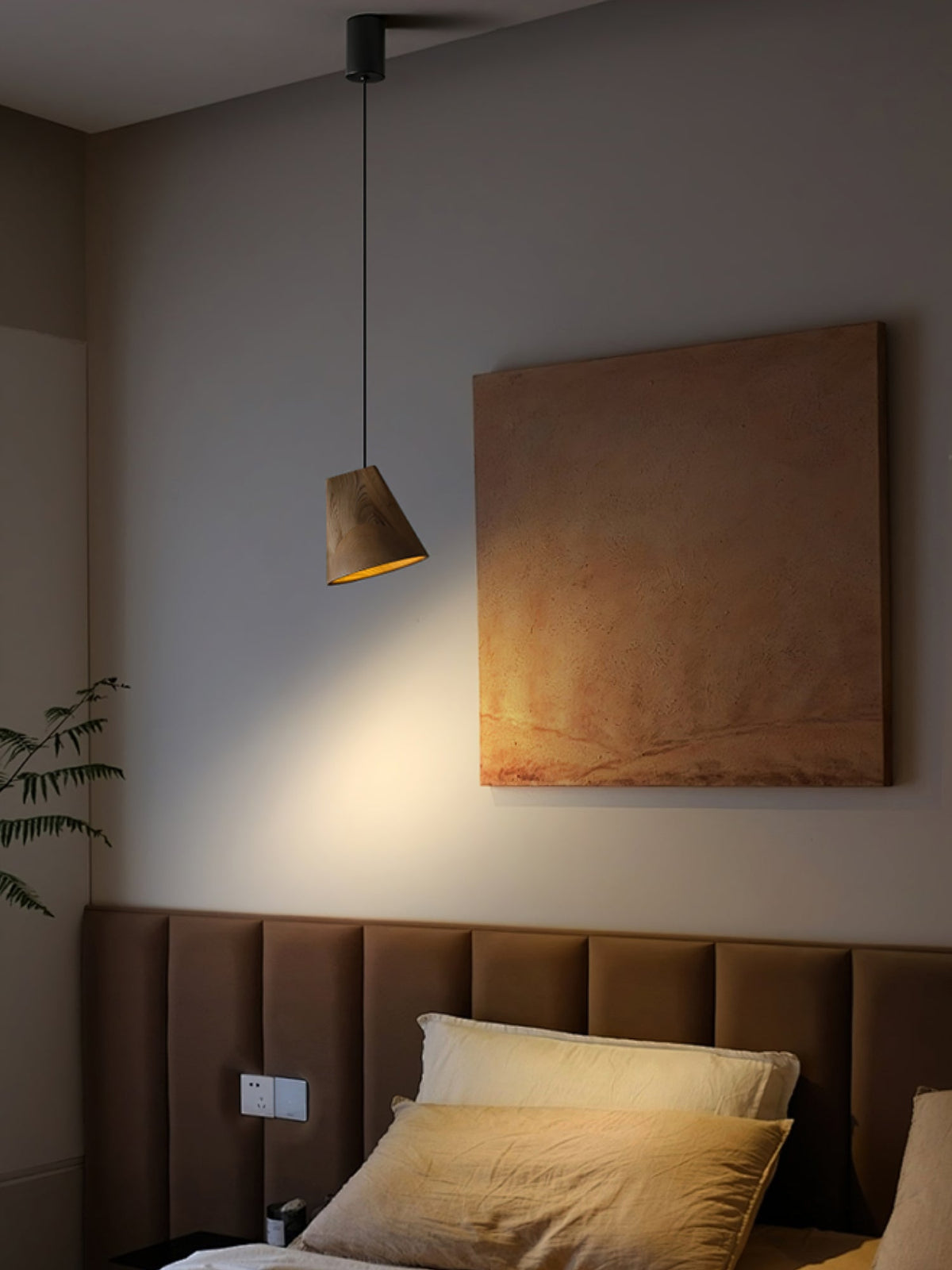 Ivarara lámpara colgante asimétrica de madera