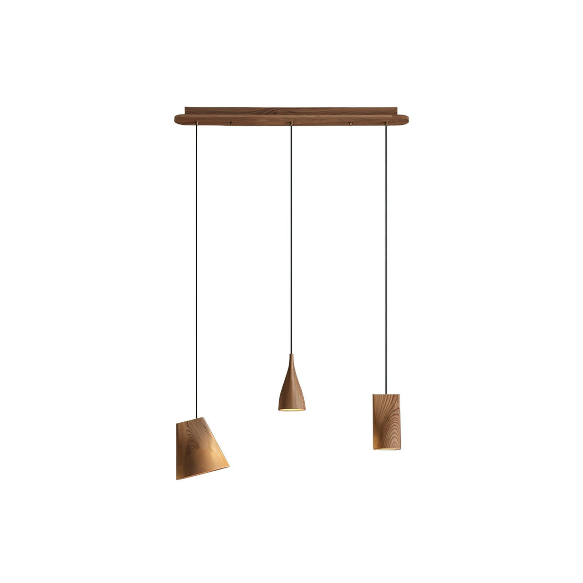 Ivarara lámpara colgante asimétrica de madera