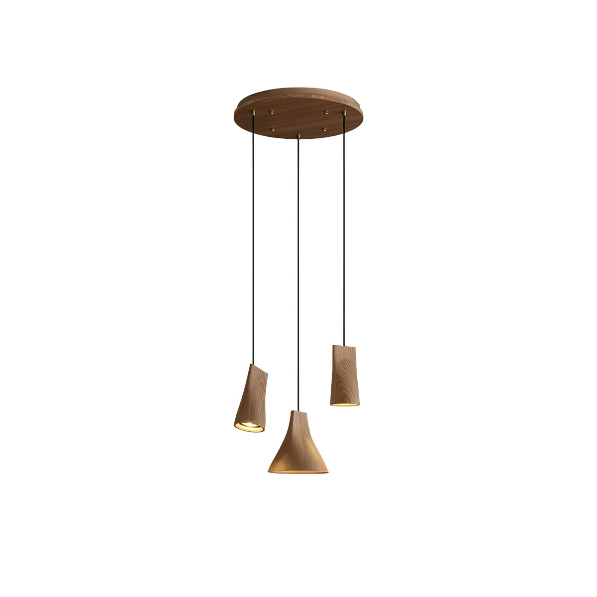 Ivarara lámpara colgante asimétrica de madera