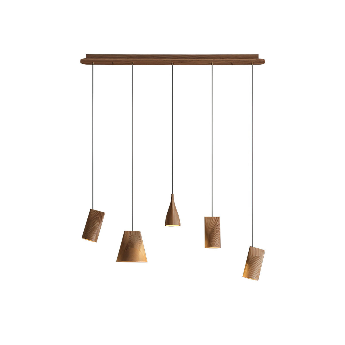 Ivarara lámpara colgante asimétrica de madera