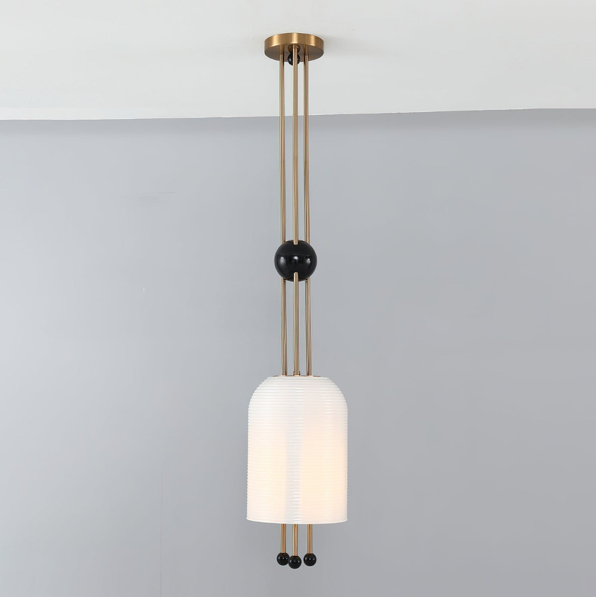 Qir lámpara colgante de vidrio con elegancia tradicional