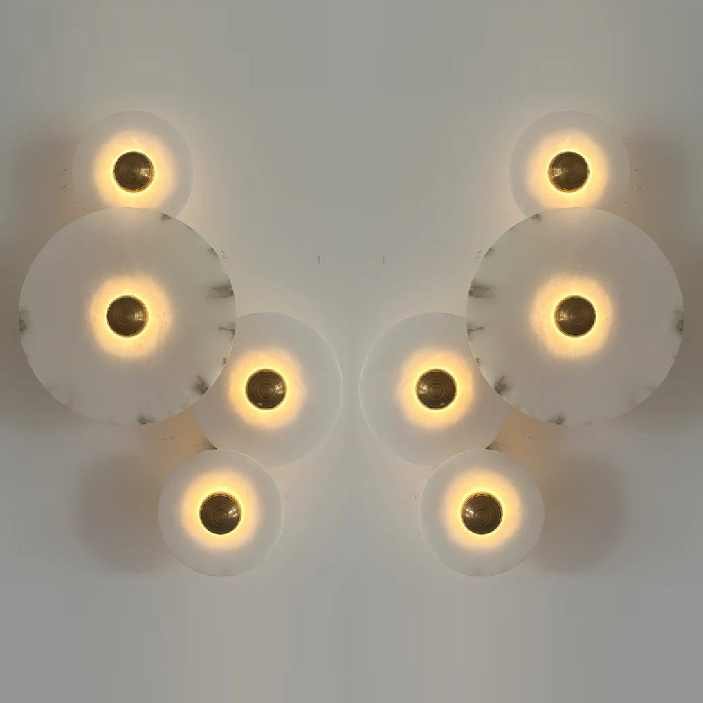 Slender aplique de pared alabastro moderno minimalista
