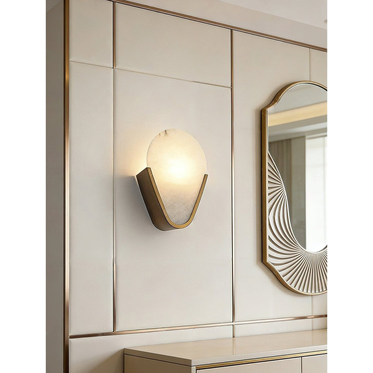 Bernina aplique de pared alabastro