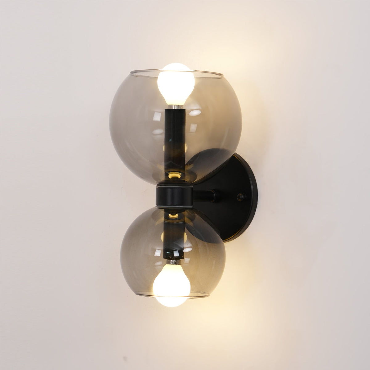 Umarion aplique de pared redondo con vidrio perla