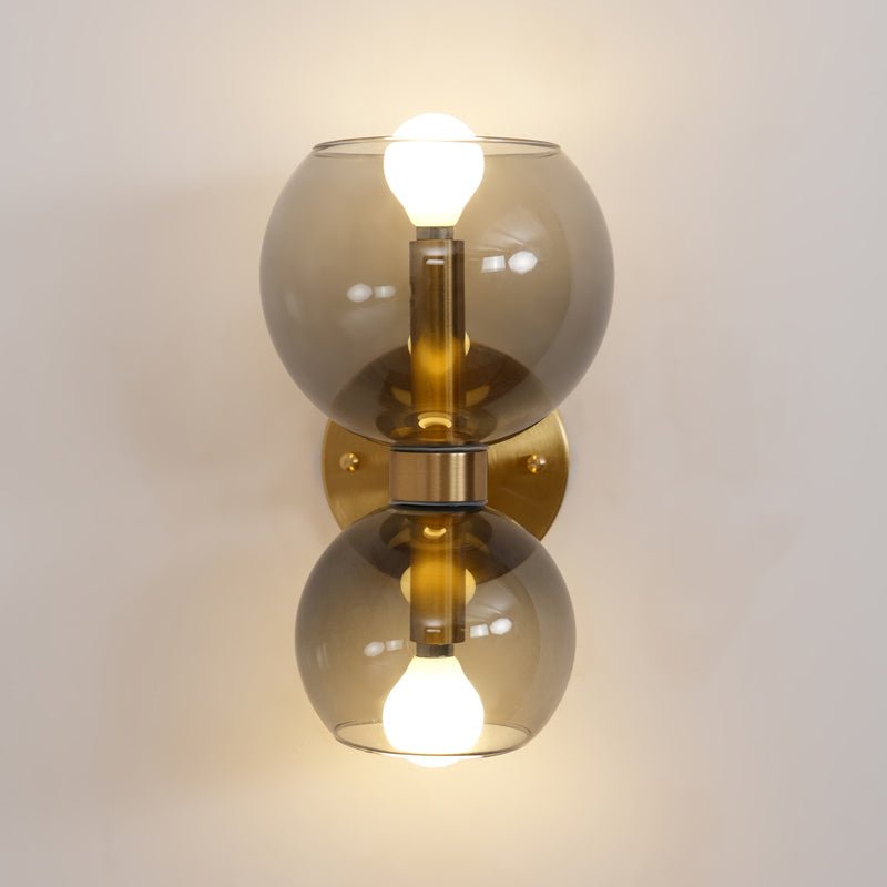 Umarion aplique de pared redondo con vidrio perla