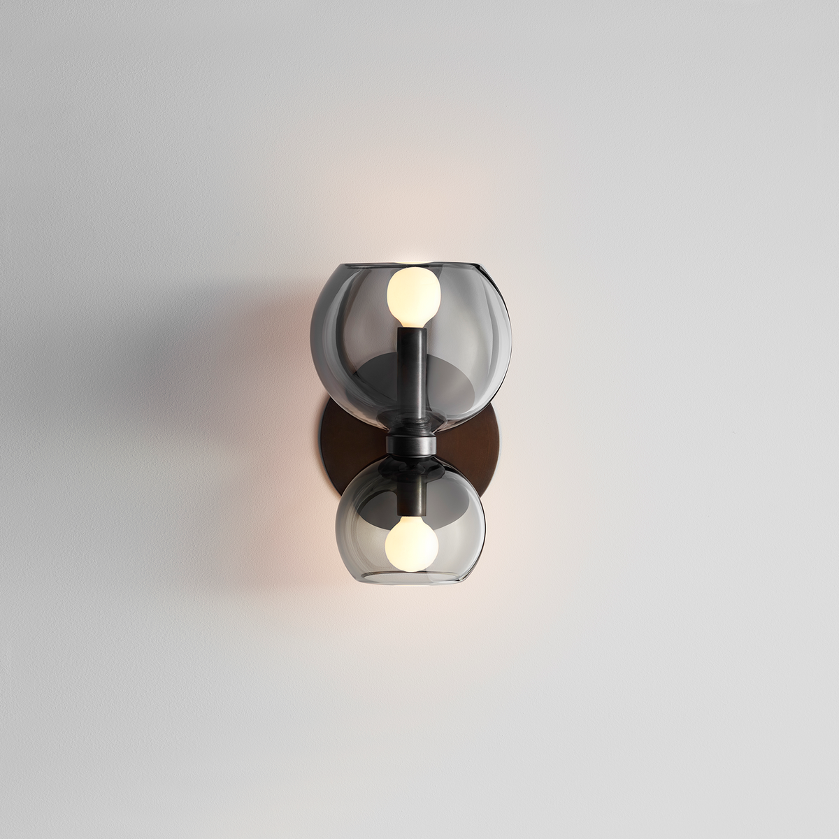 Umarion aplique de pared redondo con vidrio perla