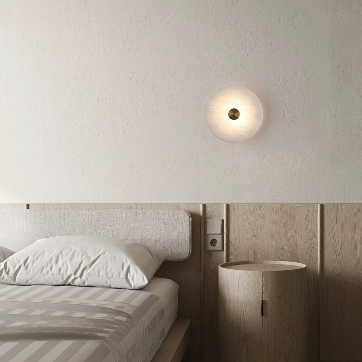 Ildvuvyu Aplique de pared Moderno Minimalista Alabastro