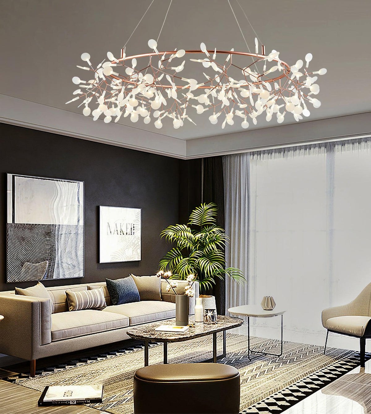 Dore lámpara de araña Firefly Branch LED