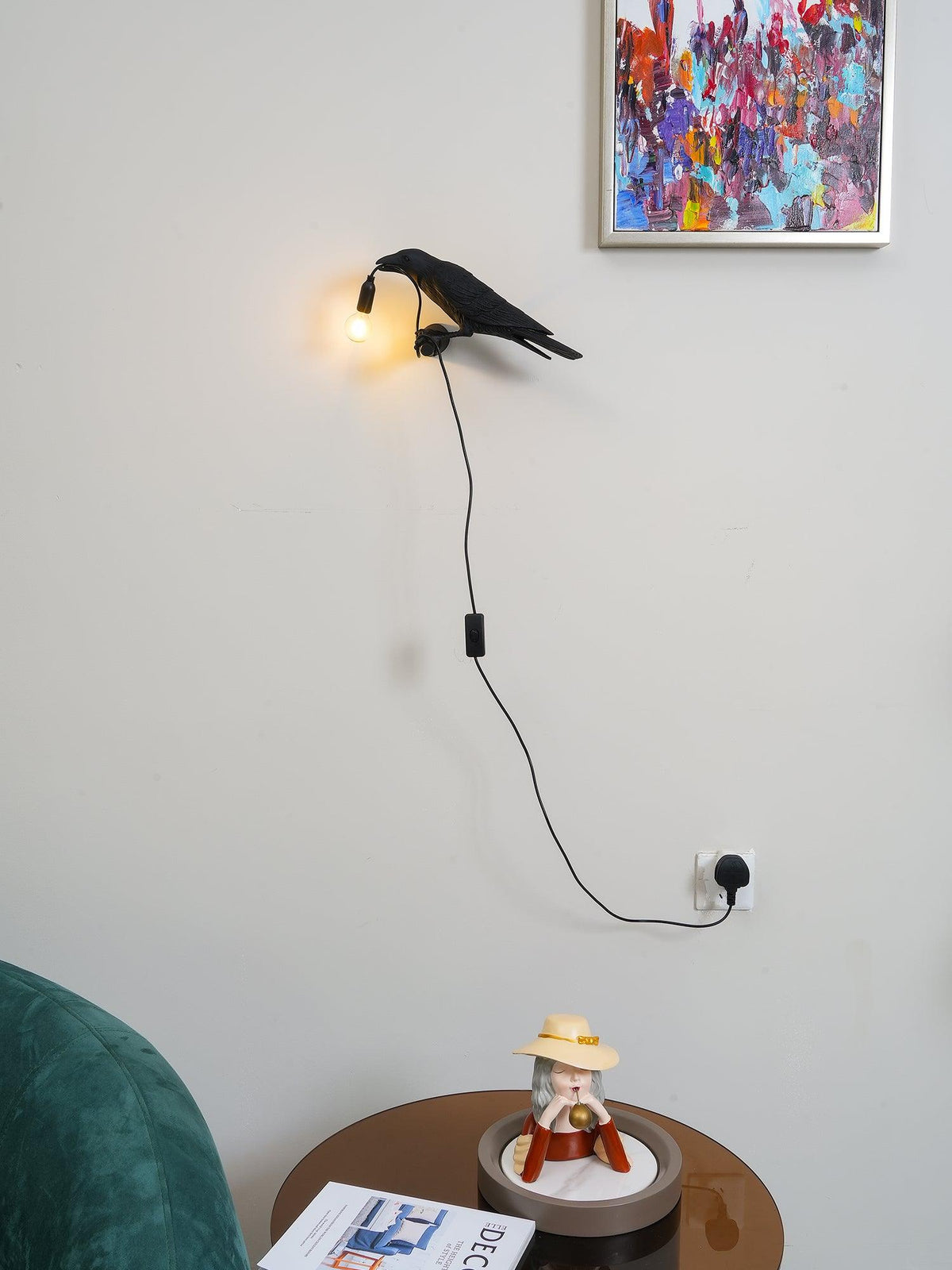 Tirixel aplique de pared de resina whimsical