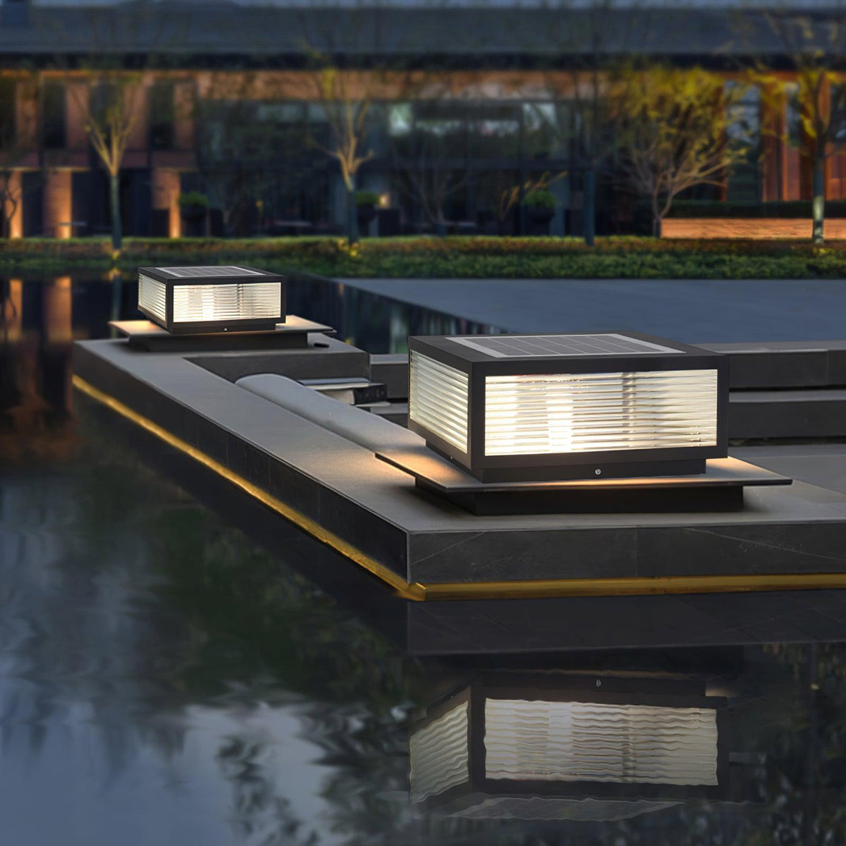Gage luminaria exterior tradicional de vidrio natural