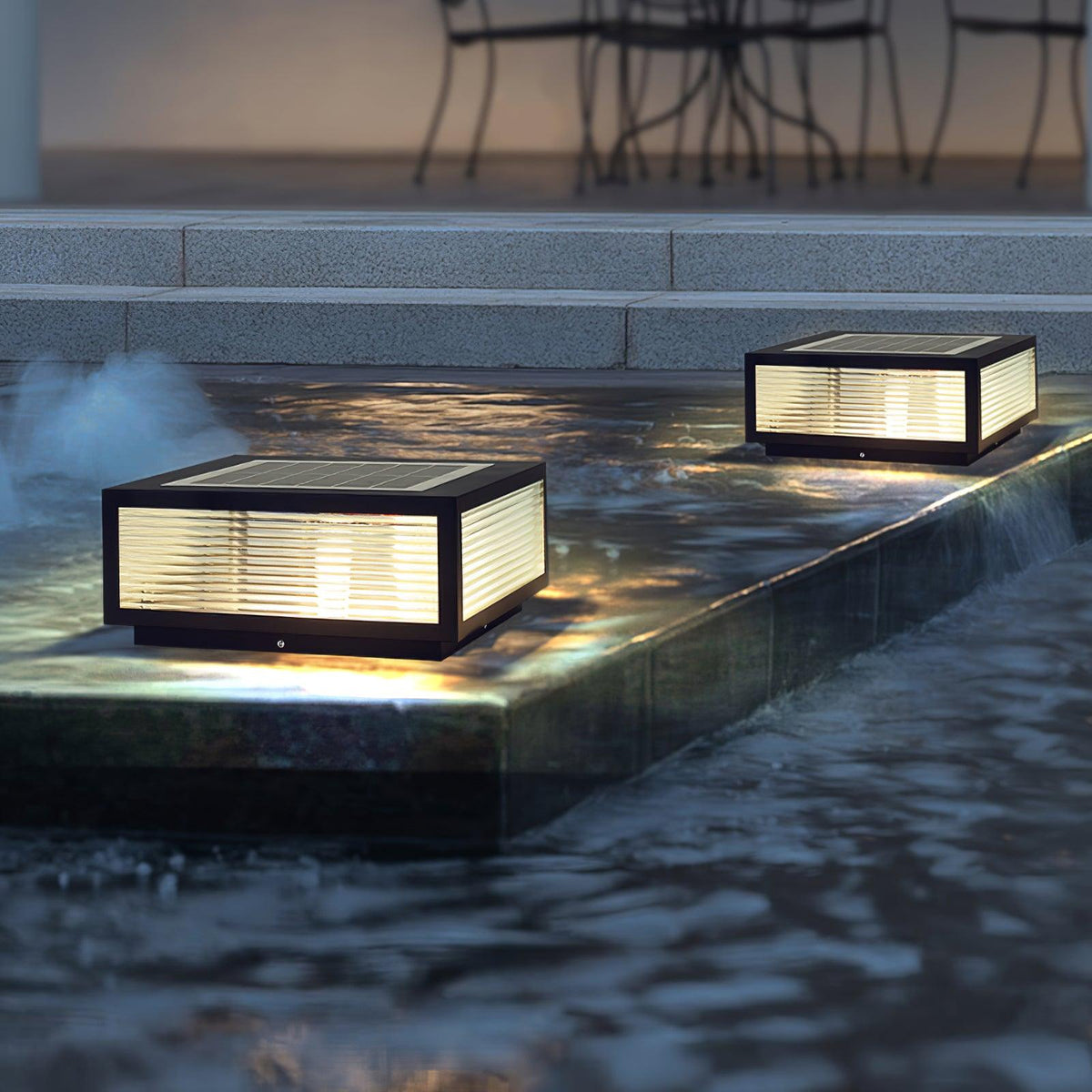 Gage luminaria exterior tradicional de vidrio natural