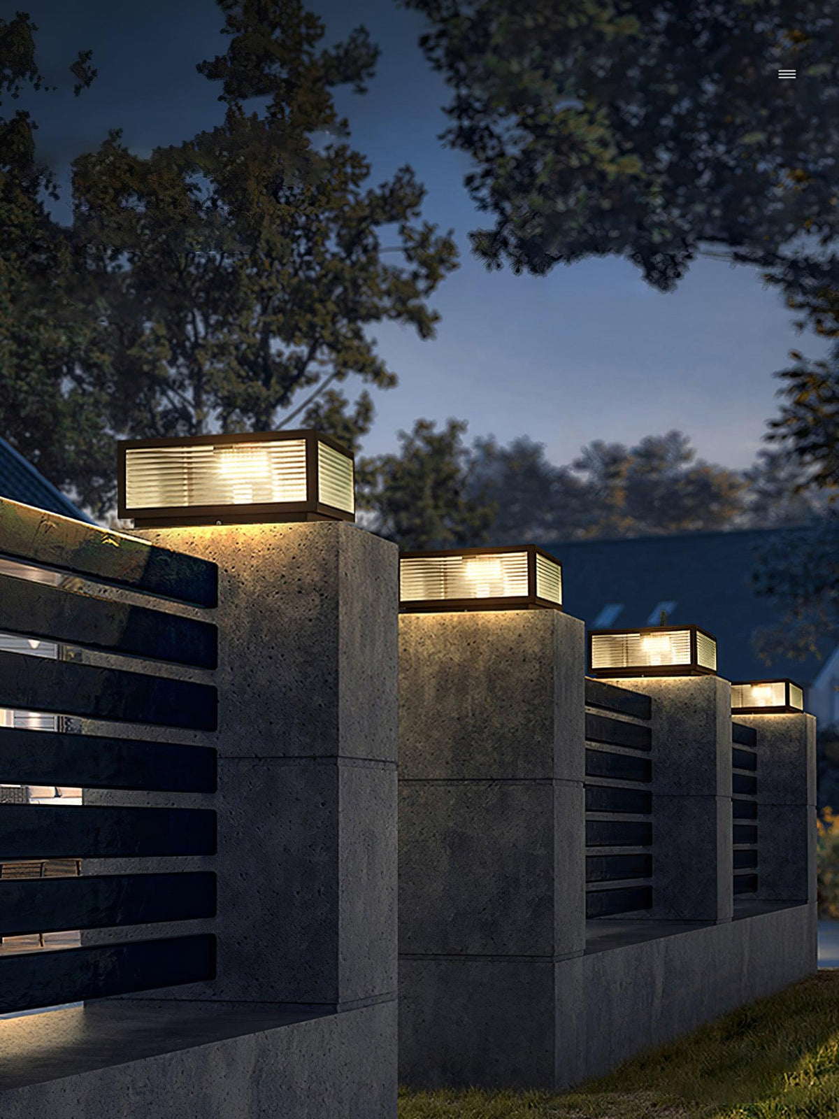 Gage luminaria exterior tradicional de vidrio natural