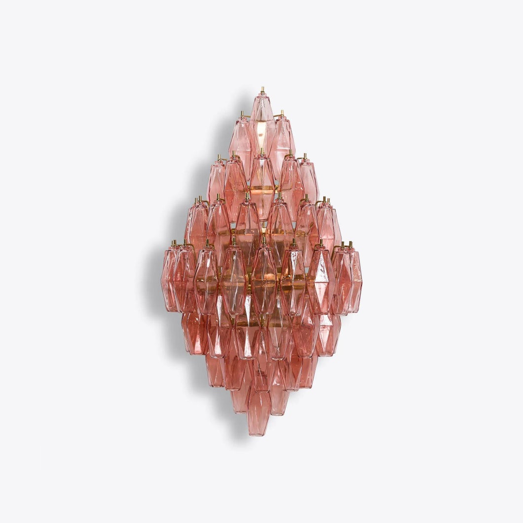 Zyrelis aplique de pared de vidrio polihedral
