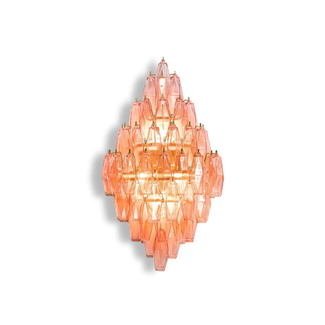 Zyrelis aplique de pared de vidrio polihedral