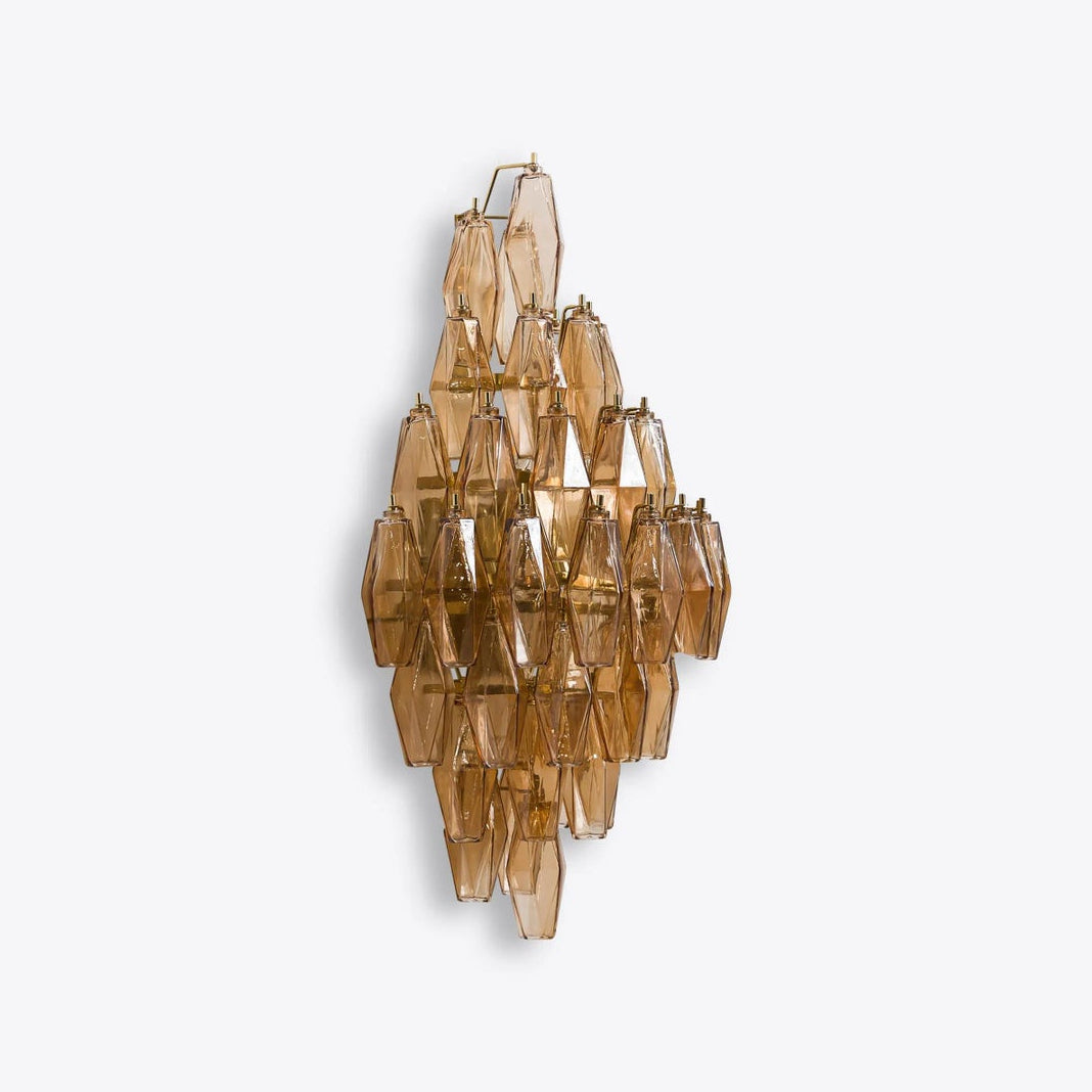 Zyrelis aplique de pared de vidrio polihedral