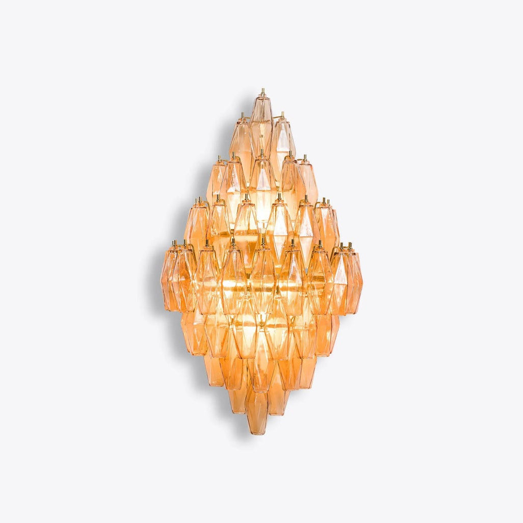 Zyrelis aplique de pared de vidrio polihedral