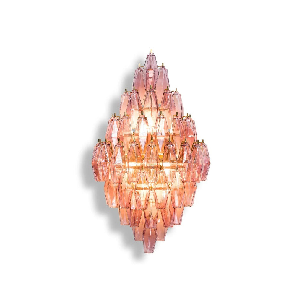 Zyrelis aplique de pared de vidrio polihedral