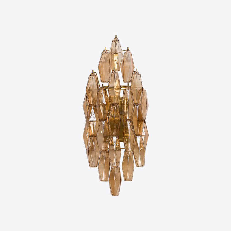 Zyrelis aplique de pared de vidrio polihedral