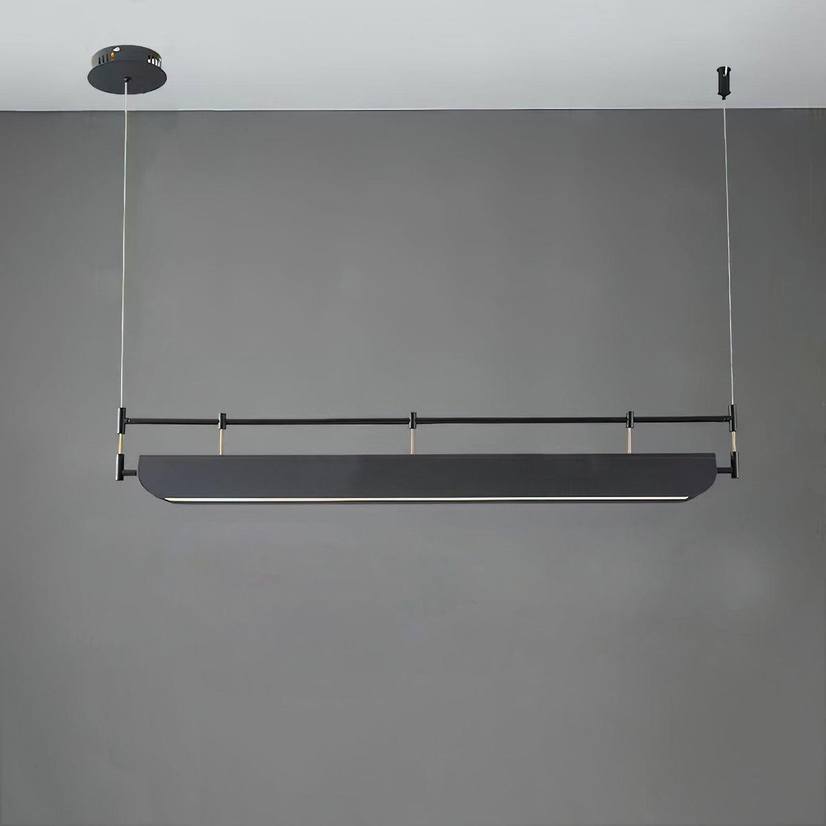 Terianora lámpara de araña negra con techo LED