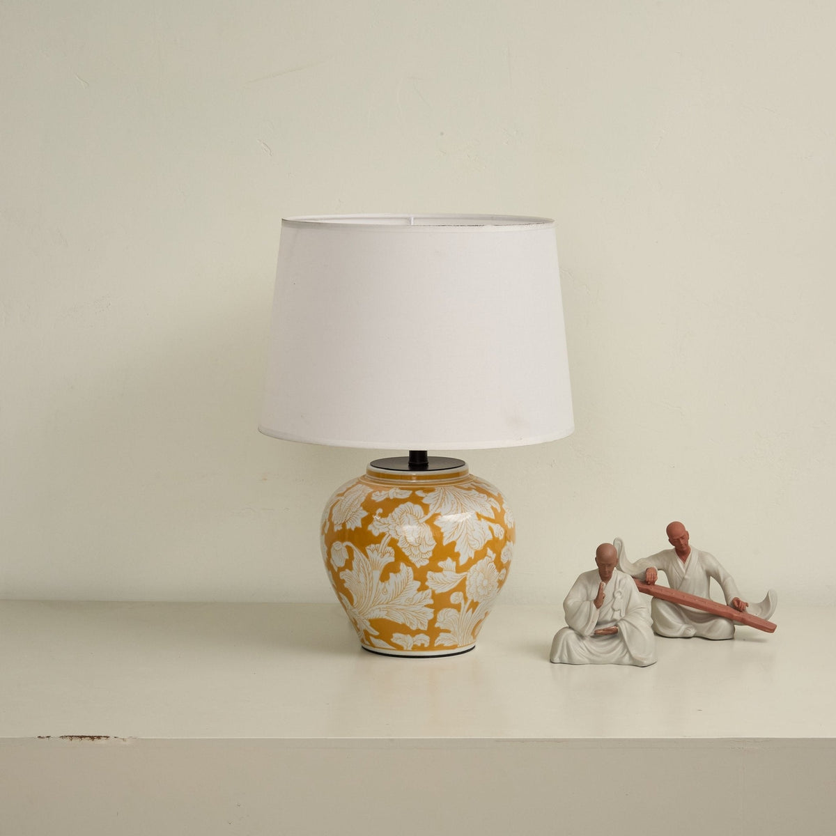 Ceriseria Blazing flor lámpara de mesa de cerámica