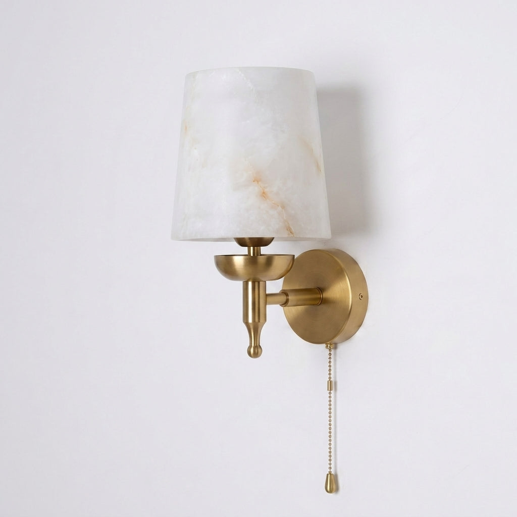 Aplique de pared de alabastro Greshford