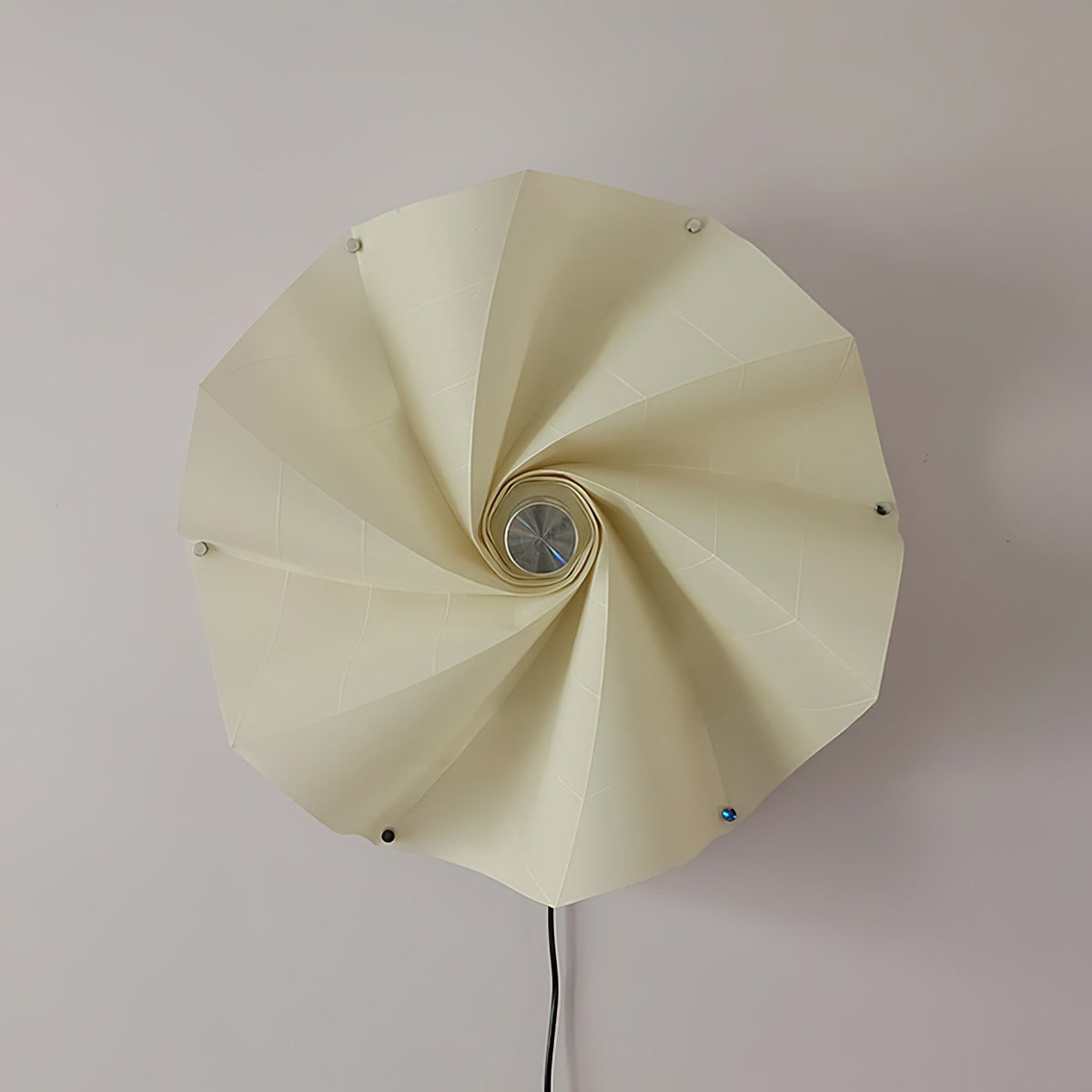 Liniise lámpara colgante de tejido con sombra plisada beige