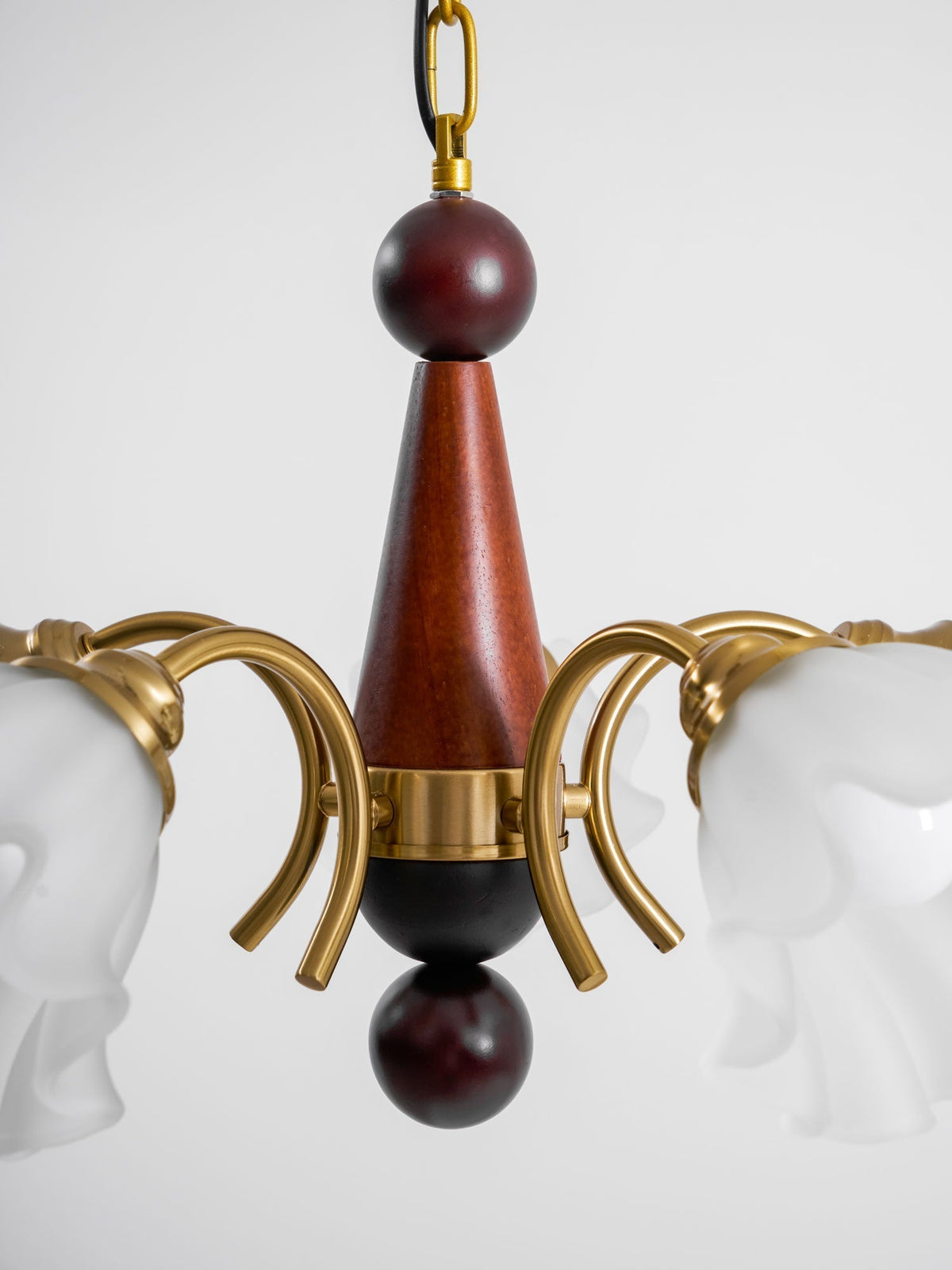 Ilvinan lámpara de araña tradicional elegancia madera vidrio
