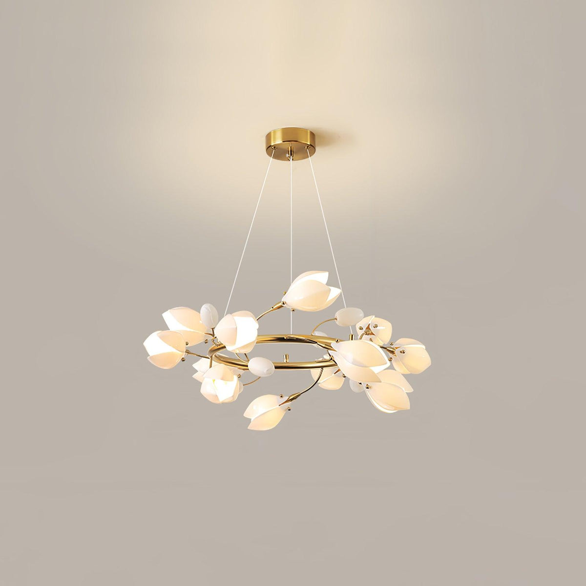 Uvess lámpara de araña Premium elegancia de cerámica