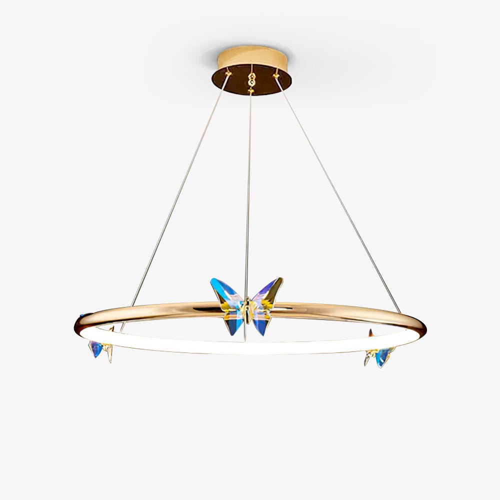 Alen lámpara de araña mariposa anillo elegante cristal