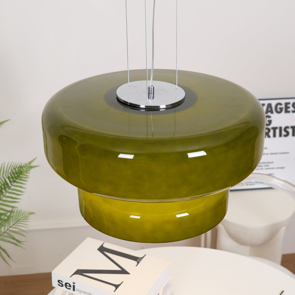 Zerithce lámpara colgante moderna minimalista de vidrio