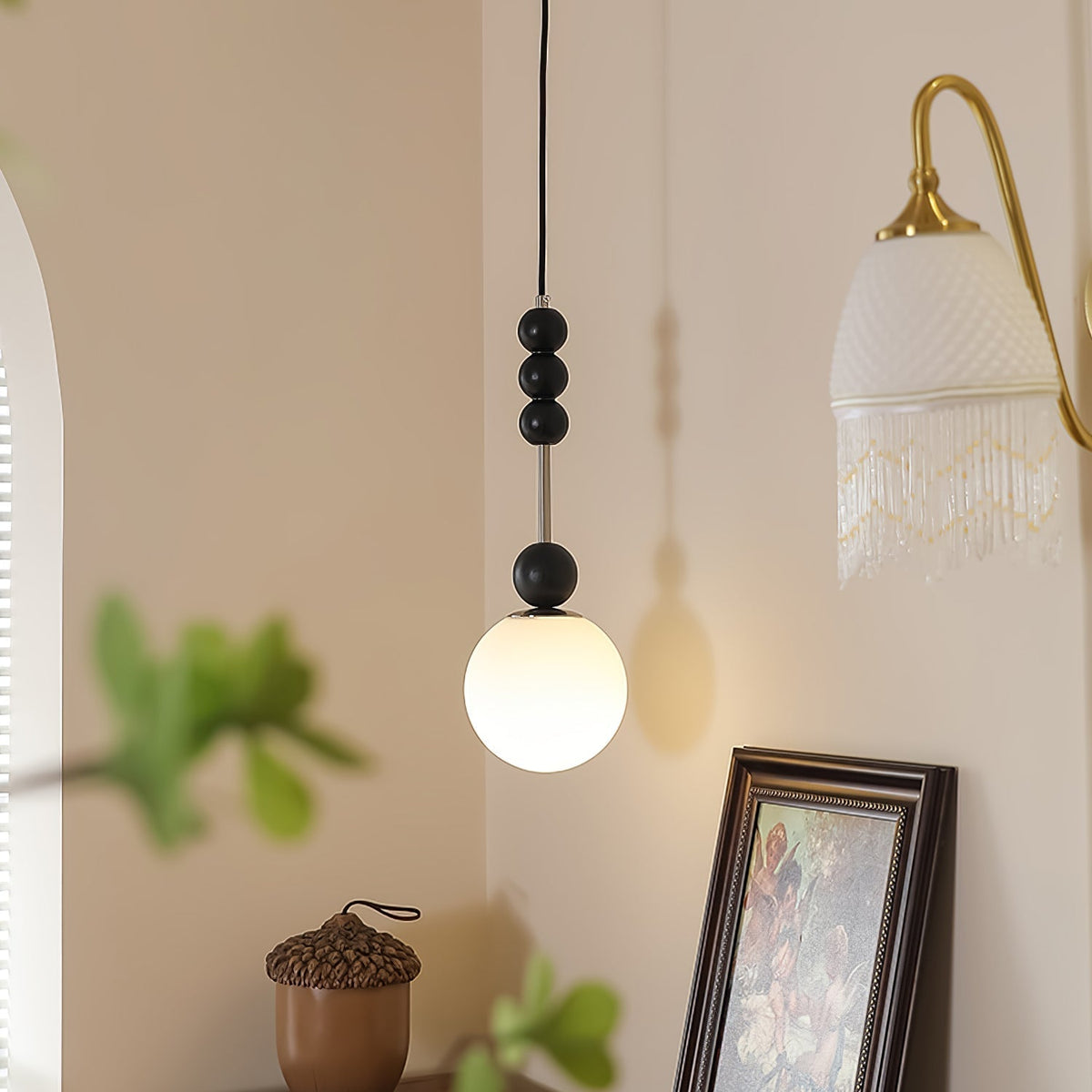 Miraleth lámpara colgante minimalista de madera