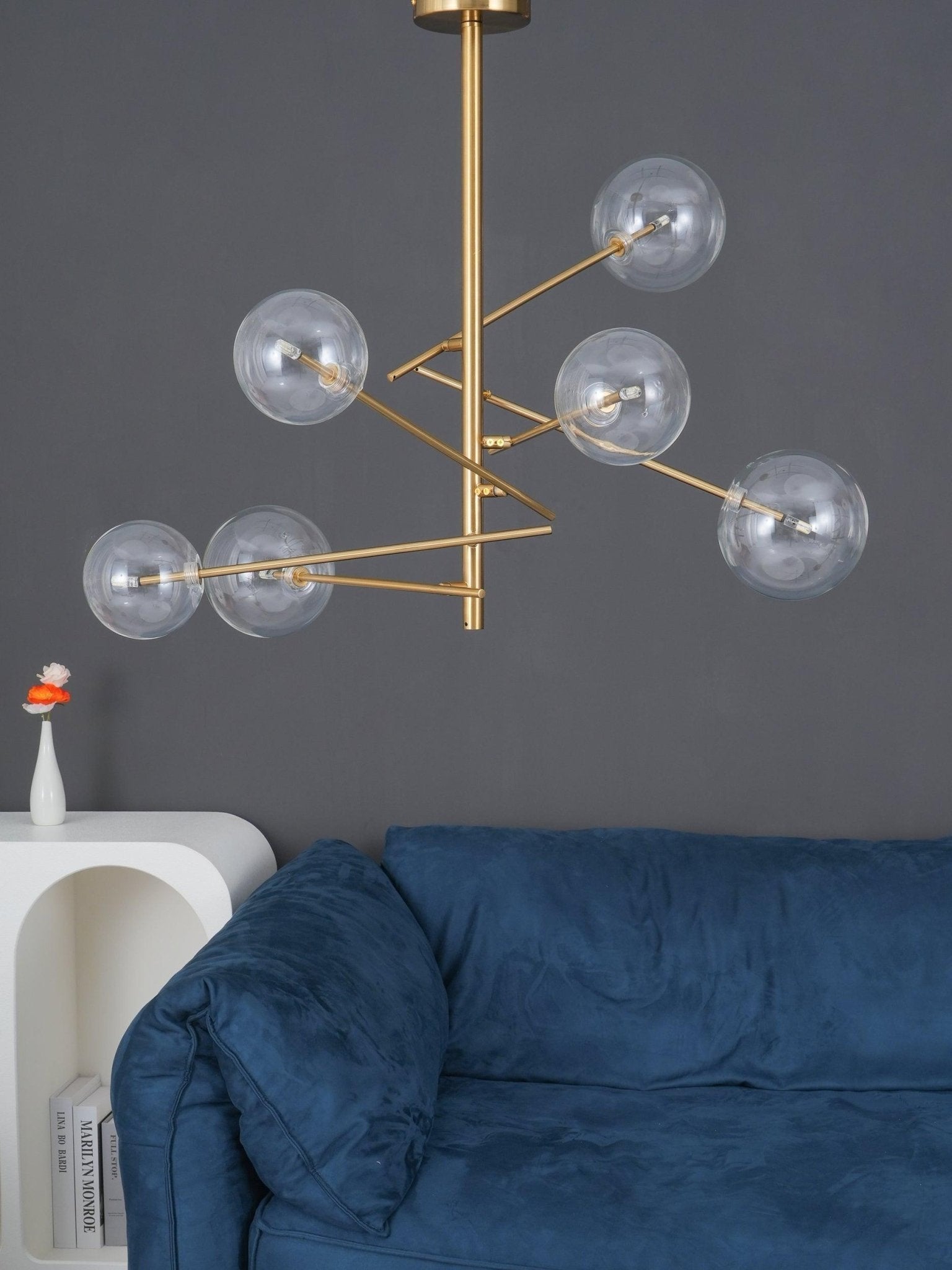 Lustra Lámpara de Araña LED de Cristal Transparente