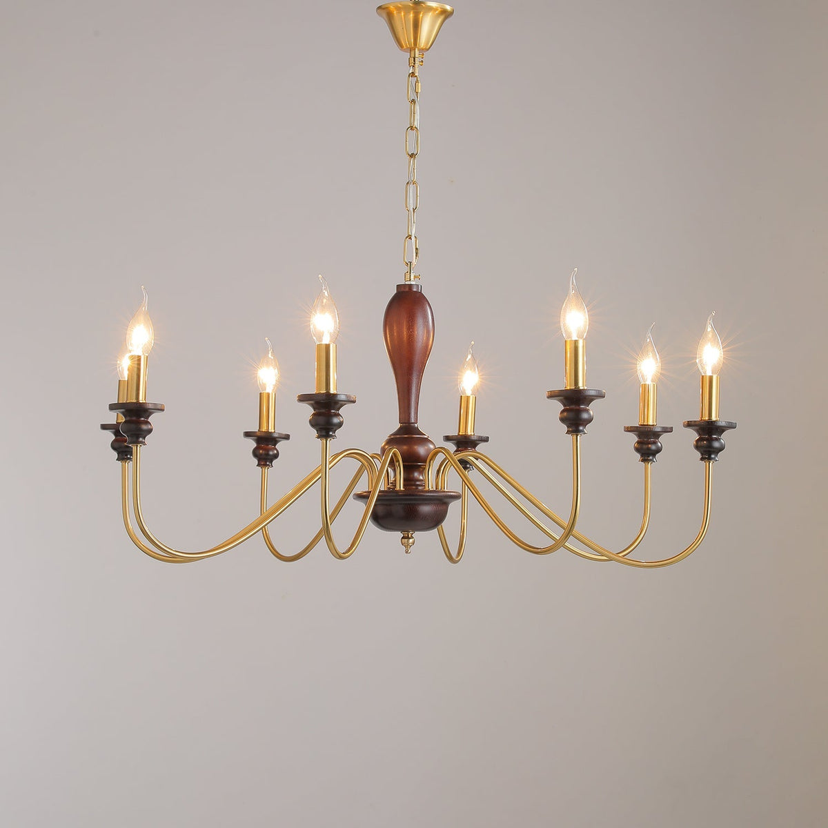 Ilvenan lámpara de araña tradicional elegancia vintage madera