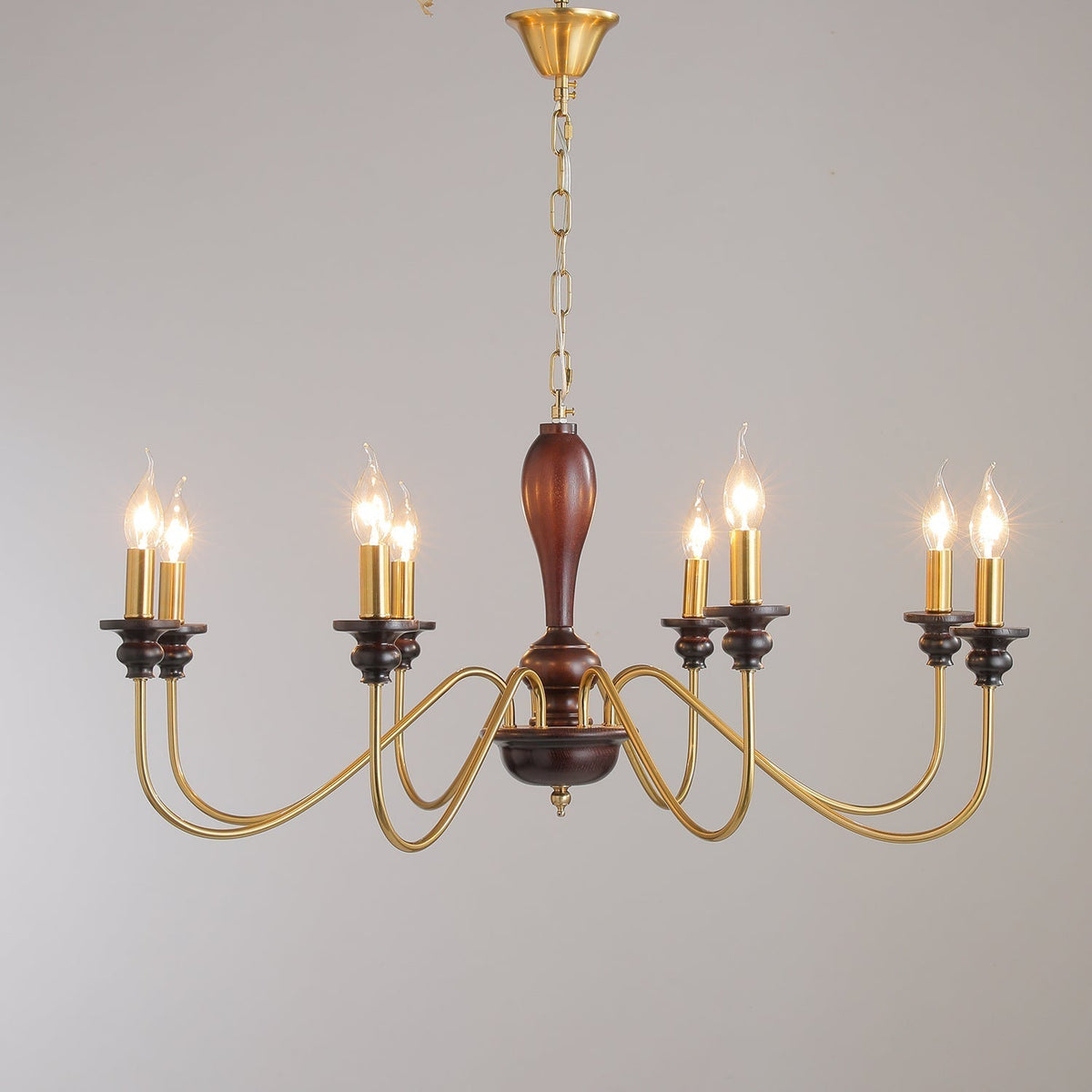 Ilvenan lámpara de araña tradicional elegancia vintage madera