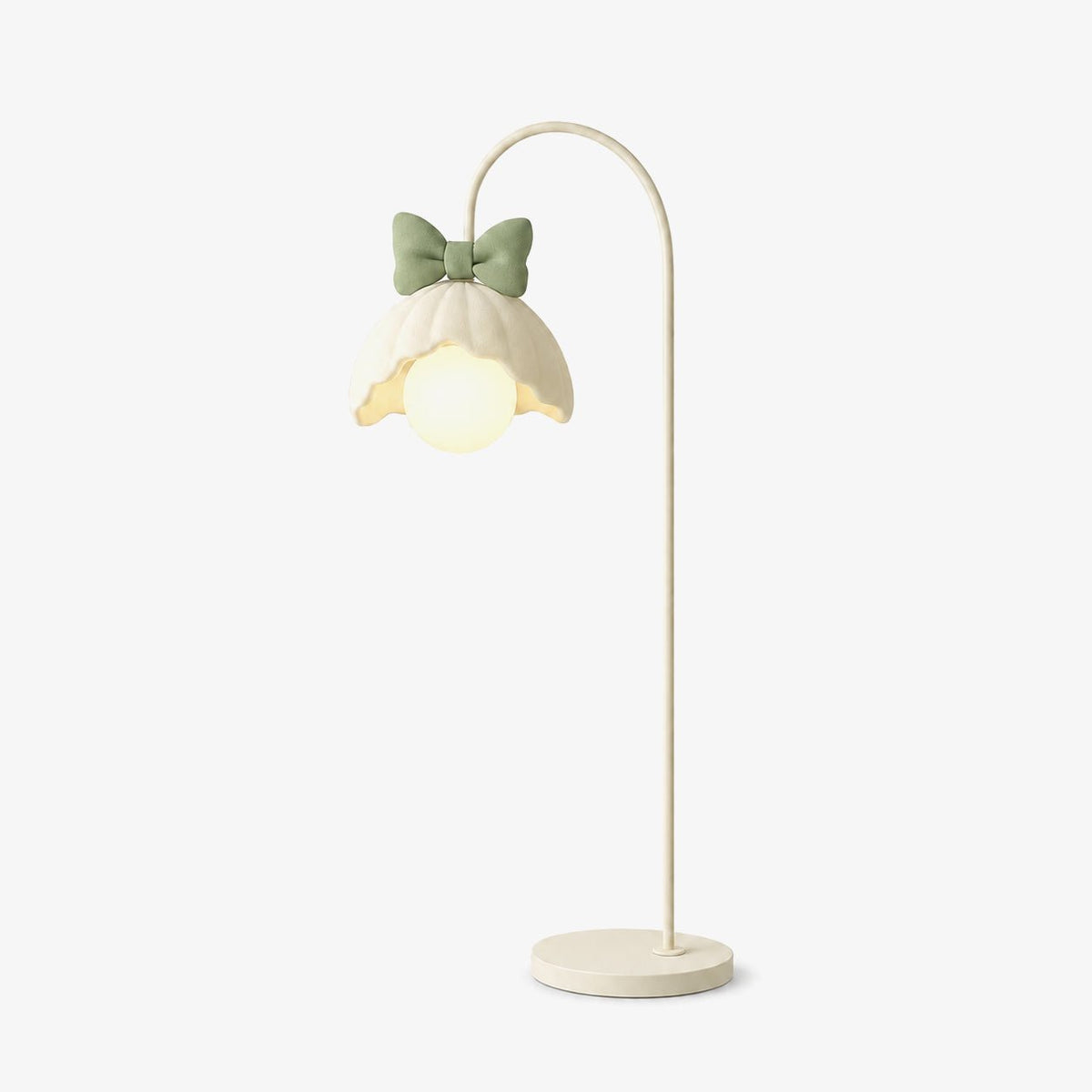 Bow lámpara de pie Trim pétalo pantalla