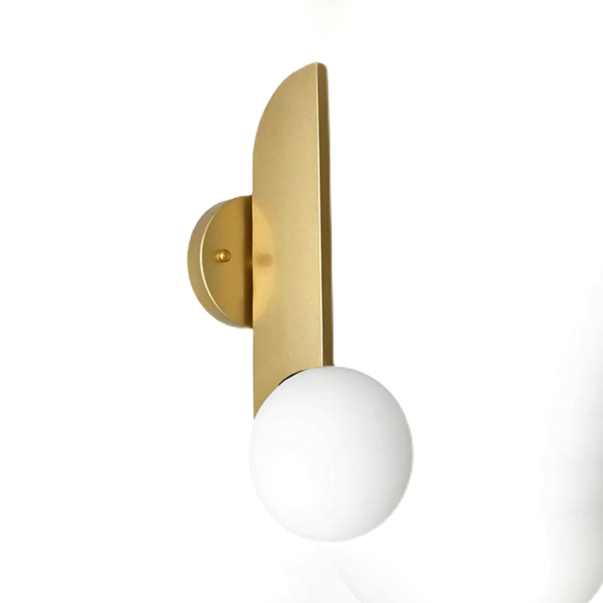 Liorarelle aplique de pared con esfera de vidrio y cuerpo escultórico delgado