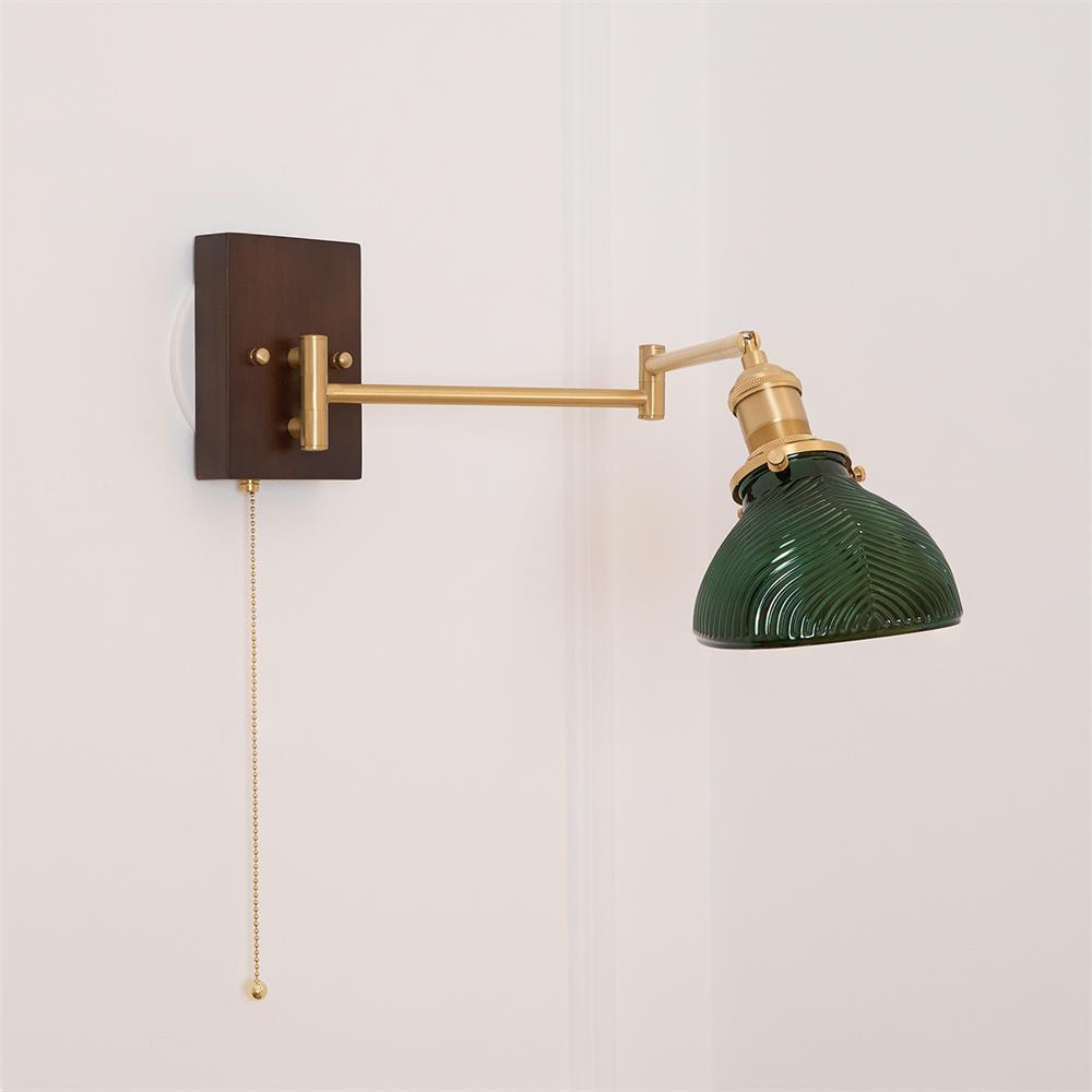 Emeric Ajustable Balancear Brazo Apliques de pared Verde Cristal Sombra