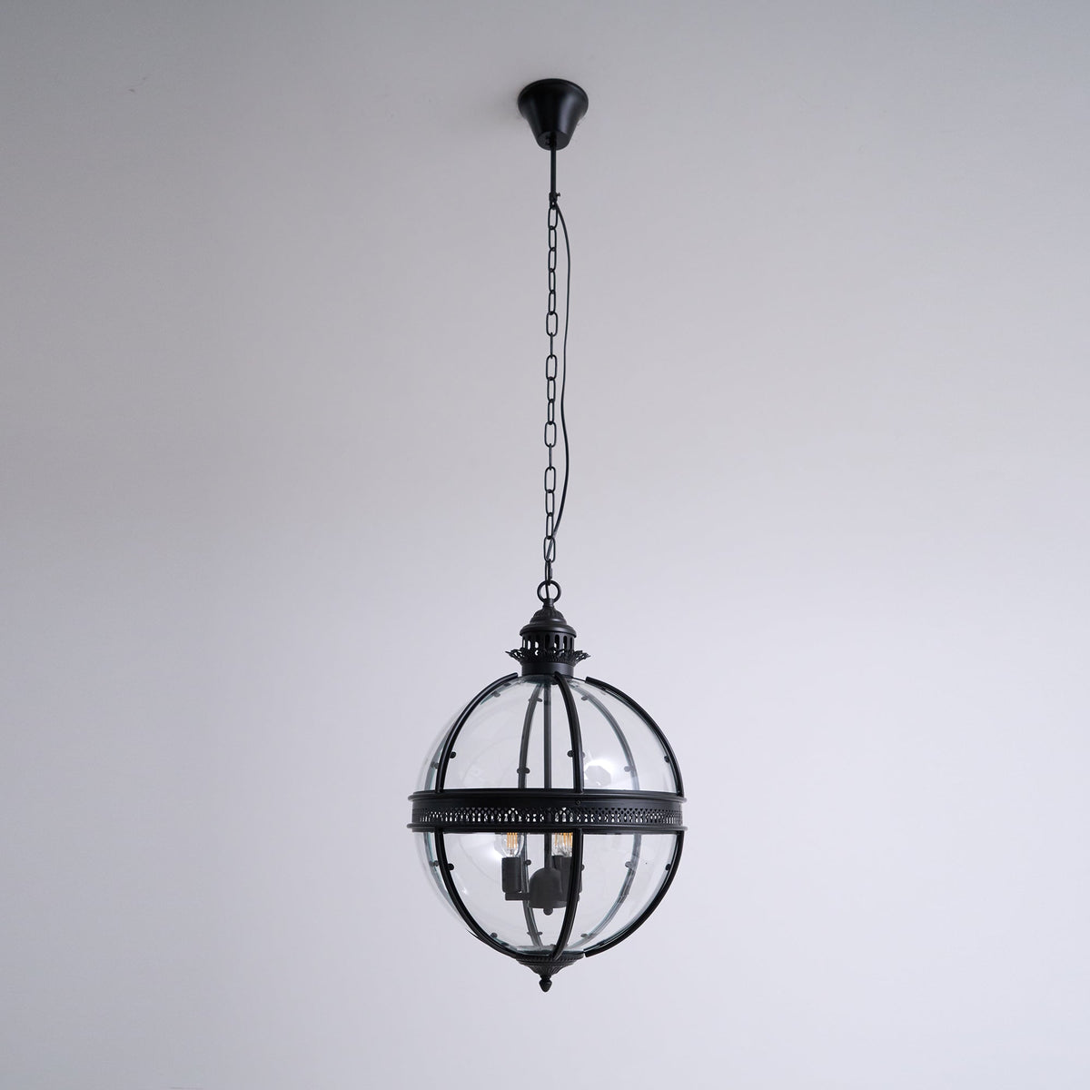 Svelte lámpara colgante vintage industrial de vidrio