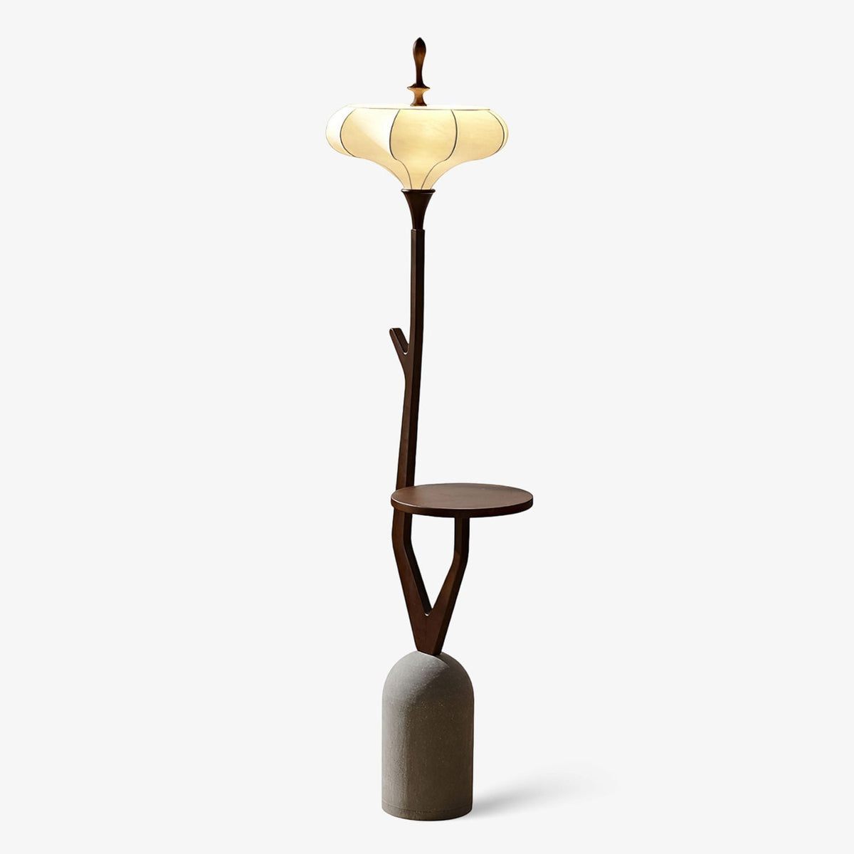 Flor lámpara de pie Fashion de madera nogal