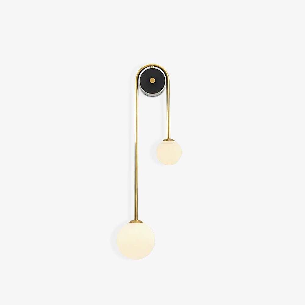 Kim Aplique de pared Latón Vidrio Moderno Minimalista