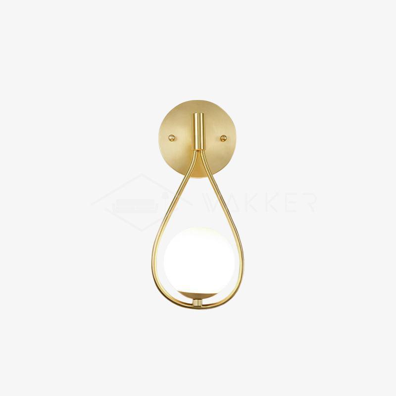 Eiralaya aplique de pared moderno minimalista de latón y vidrio