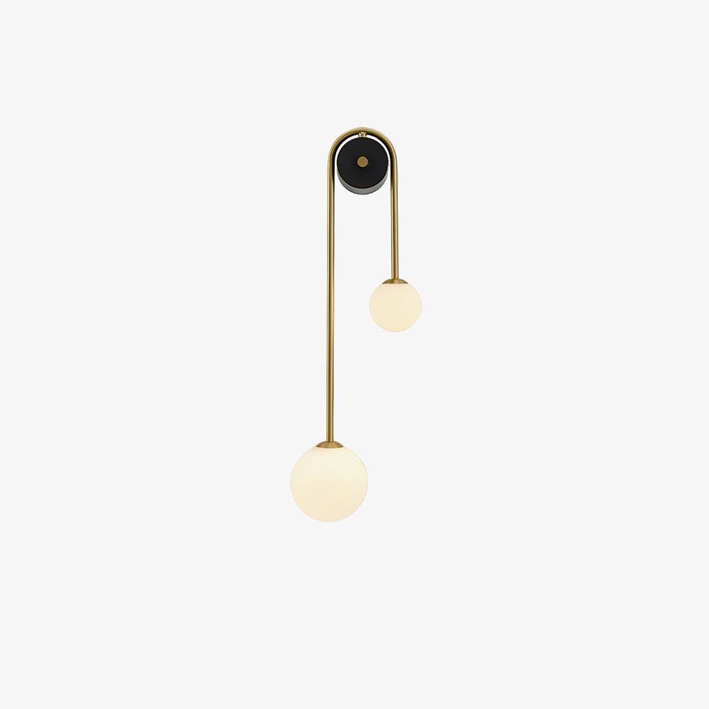 Teveny aplique de pared moderno minimalista de latón con vidrio