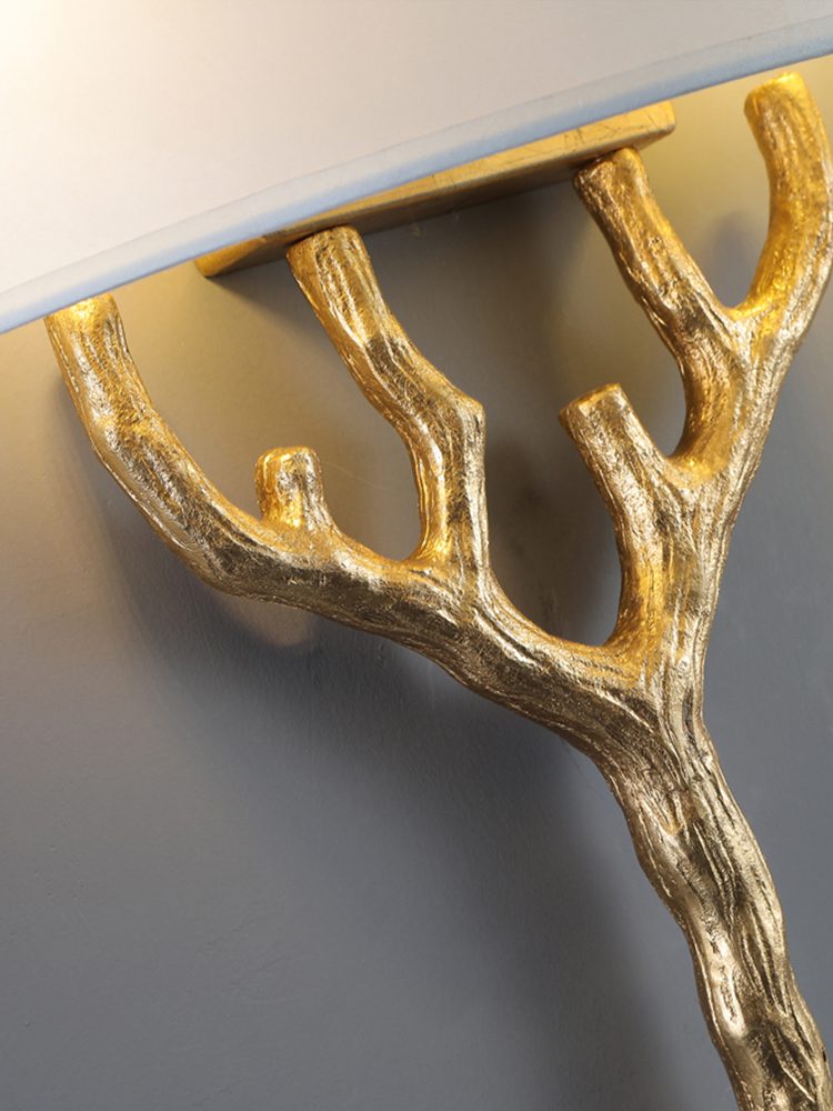 Ceryndir Antler aplique de pared de latón