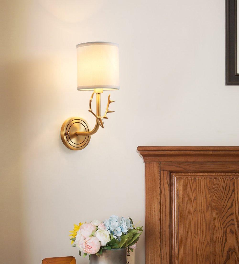 Auriviella aplique de pared elegancia Cabeza de ciervo latón