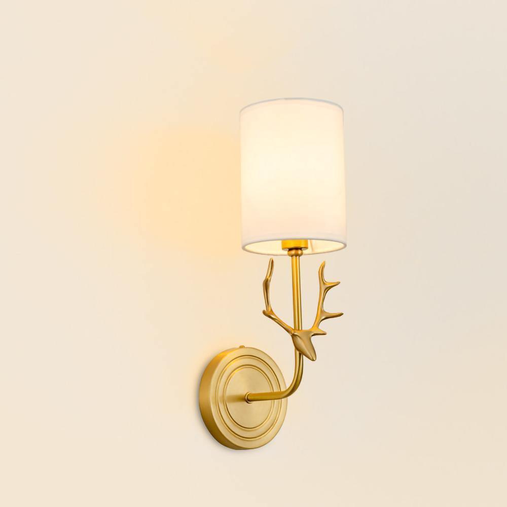 Auriviella aplique de pared elegancia Cabeza de ciervo latón