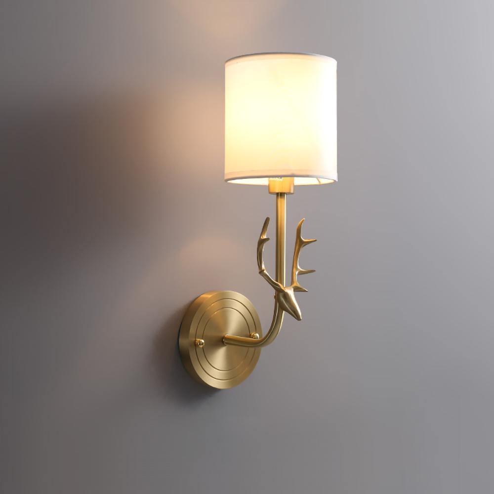 Auriviella aplique de pared elegancia Cabeza de ciervo latón